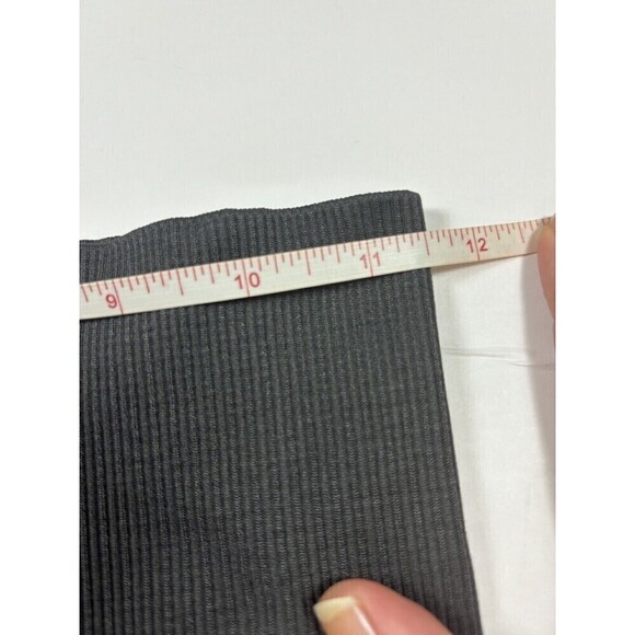 Spanx Ribbed Seamless Leggings Dark Grey Size Medium High Waist Athleisure - Picture 3 of 6